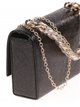 Shiny fabric clutch negro