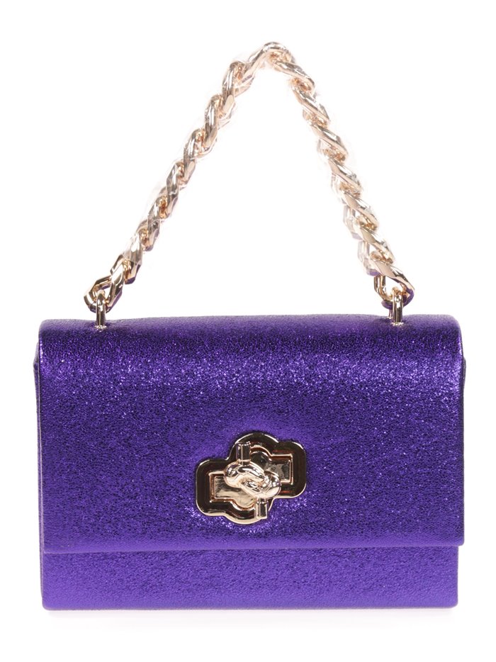 Clutch fiesta metalizado morado-azul