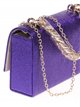 Shiny fabric clutch morado-azul