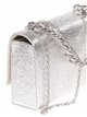 Shiny fabric clutch plata