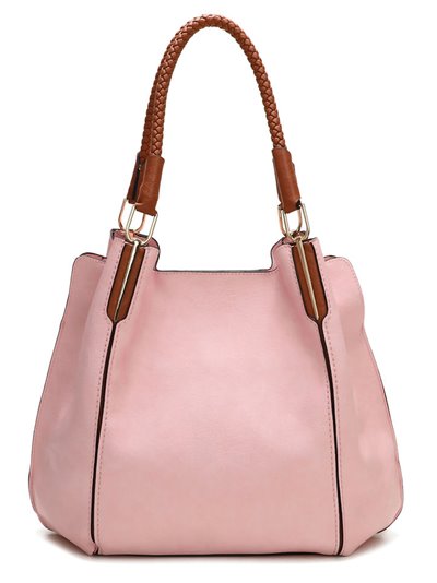 Citybag with handle detail + Crossbody bag 2 pieces pink