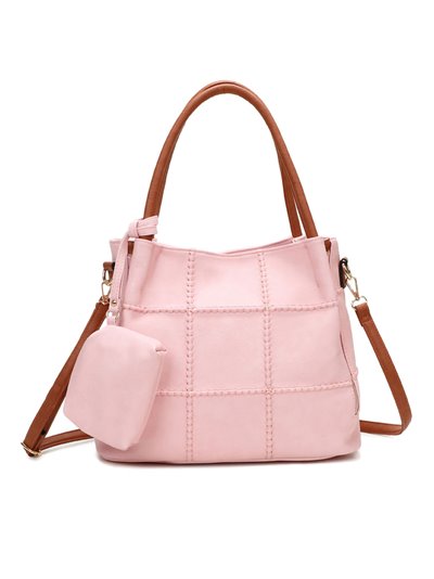 Citybag with topstitching pink