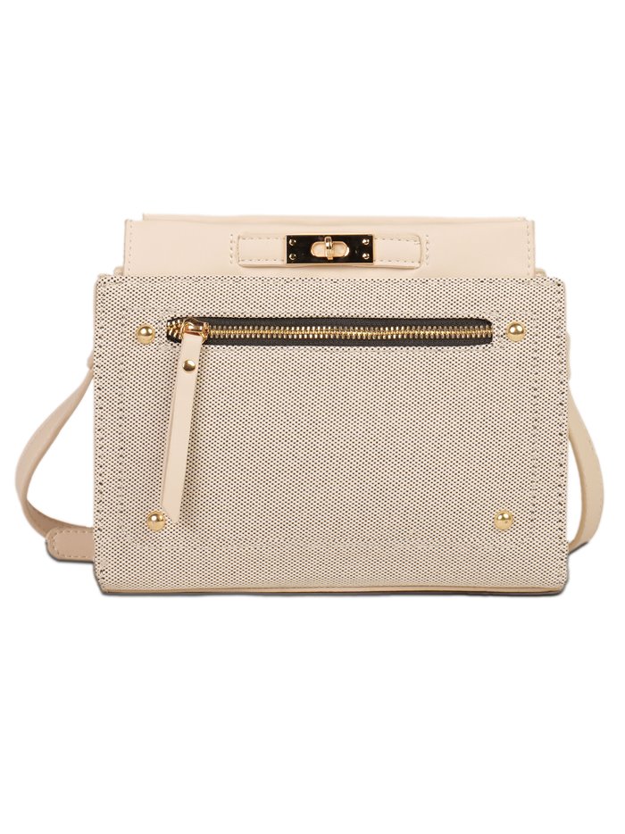 Contrast mini citybag beige