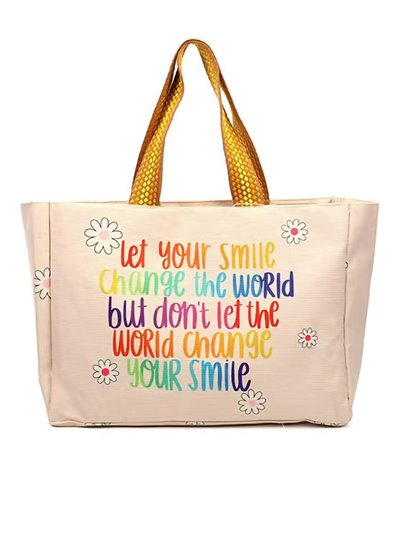 Bolso shopper canvas texto let