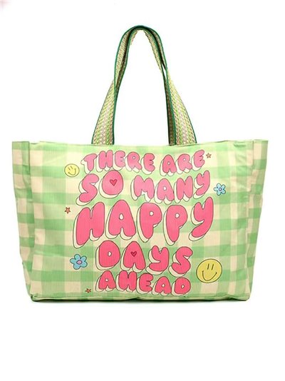 Bolso shopper canvas texto there