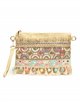 Raffia effect crossbody bag arcoiris