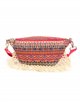 Canvas printed belt bag red