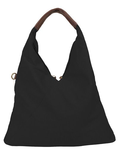 Bucket bag with handle detail black