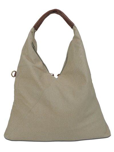 Bucket bag with handle detail apricot