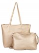 2 pieces Contrast tote bag + crossbody bag gold