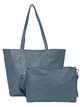 2 pieces Contrast tote bag + crossbody bag dinem-blue