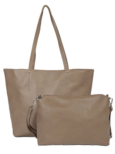 Shopper + Bandolera 2 piezas khaki