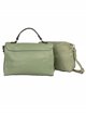 2 pieces Citybag with buckle + crossbody bag green