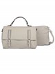 2 pieces Citybag with buckle + crossbody bag beige