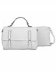 2 pieces Citybag with buckle + crossbody bag white