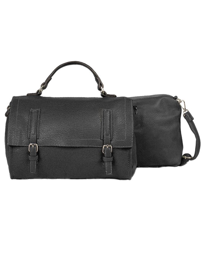 Citybag hebilla + Bandolera 2 piezas black