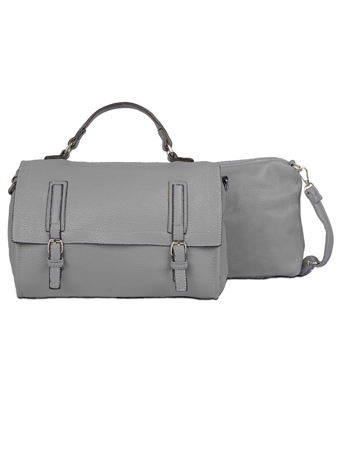 Citybag hebilla + Bandolera 2 piezas grey