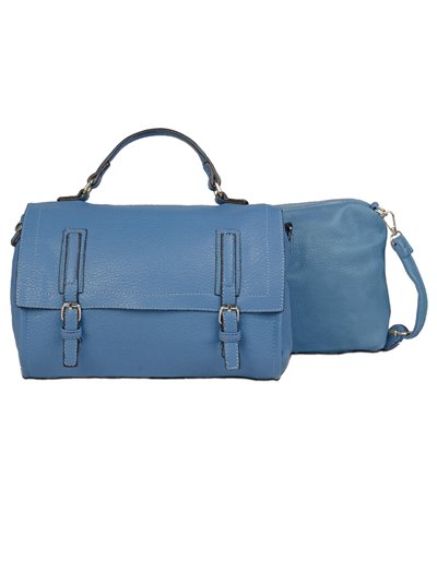 2 pieces Citybag with buckle + crossbody bag dinem-blue