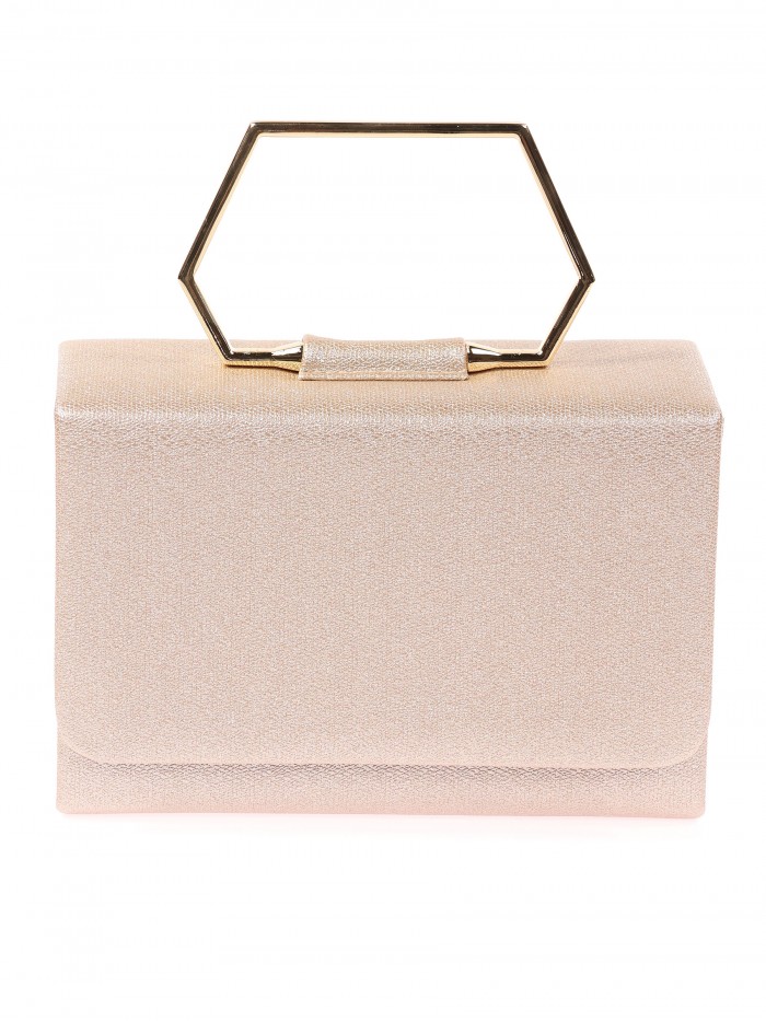 Faux leather clutch champan