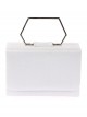 Faux leather clutch plata