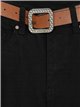 Belted straight jeans negro (S-XXL)