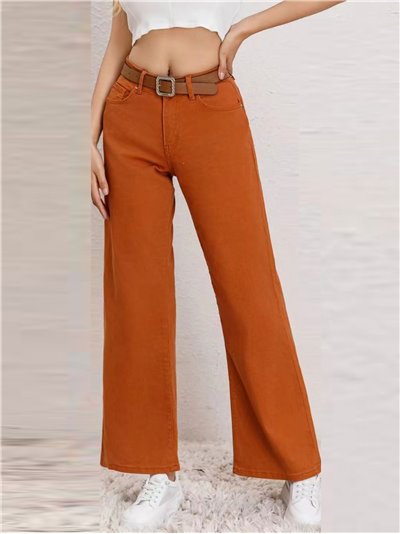 Belted straight jeans caramel (S-XXL)