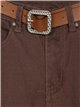 Belted straight jeans marron (S-XXL)