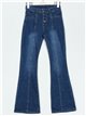 High waist flare jeans with buttons azul (S-XXL)