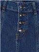 High waist flare jeans with buttons azul (S-XXL)