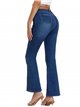 High waist flare jeans with buttons azul (S-XXL)