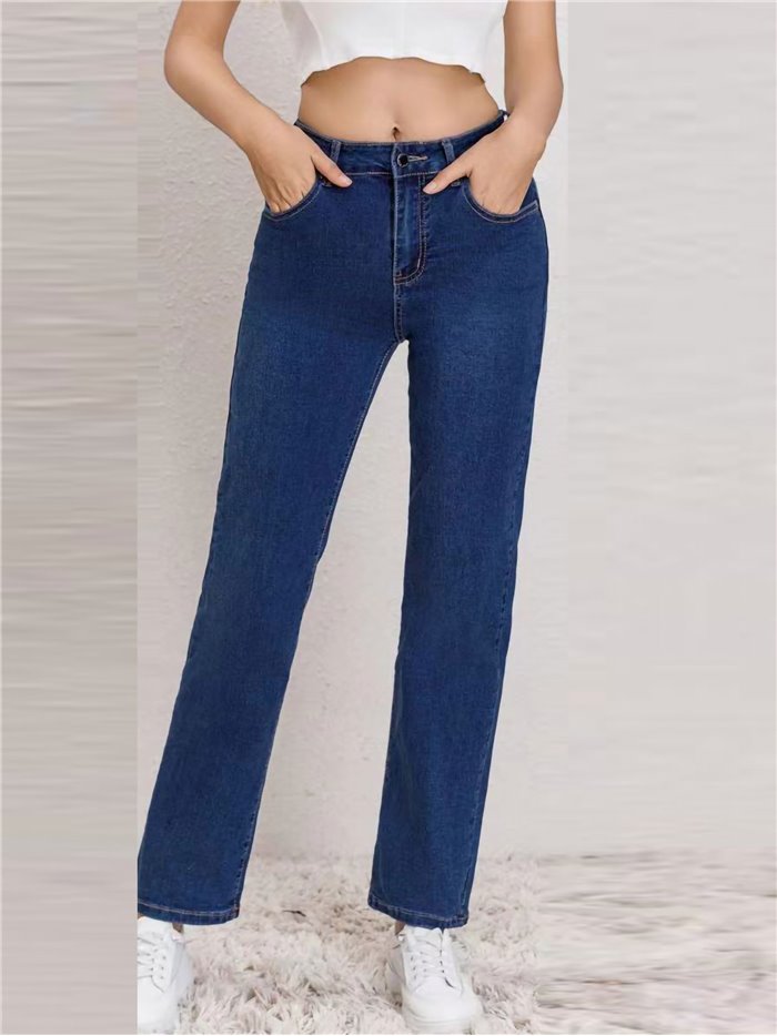 Jeans cinturón tiro alto azul (S-XXL)