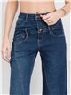 Straight jeans with buttons azul (XS-XL)