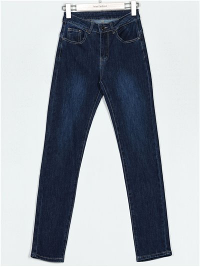 Jeans skinny tiro alto azul (S-XXL)