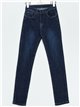 Jeans skinny tiro alto azul (S-XXL)