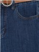 Belted straight jeans azul (S-XXL)