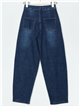 Jeans slouchy tiro alto azul (XS-XL)