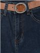 Belted flare jeans azul (S-XXL)