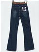 Jeans flare cinturón azul (S-XXL)