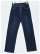 Jeans botones tiro alto azul (S-XXL)