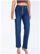 High waist jeans with buttons azul (S-XXL)