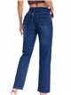 High waist jeans with buttons azul (S-XXL)