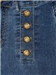 High waist jeans with buttons azul (S-XXL)