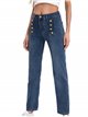 High waist jeans with buttons azul (S-XXL)