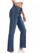 High waist jeans with buttons azul (S-XXL)