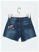 Short denim bordado azul (S-XXL)