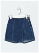 Denim bermuda skirt azul (XS-XL)