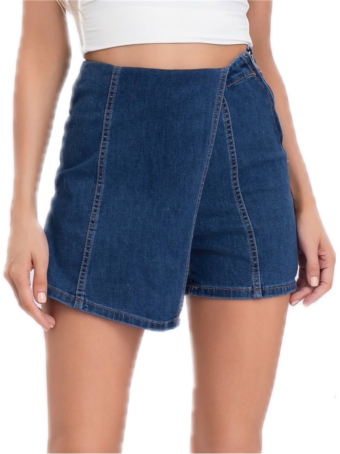 Denim bermuda skirt azul (XS-XL)