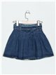 Short falda denim cinturón azul (XS-XL)