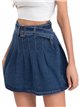 Short falda denim cinturón azul (XS-XL)