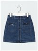 Short falda denim botones azul (S-XXL)